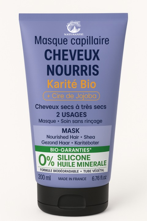 Masque capillaire cheveux nourris Karité