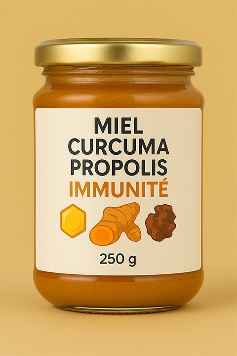 Miel curcuma propolis immunité