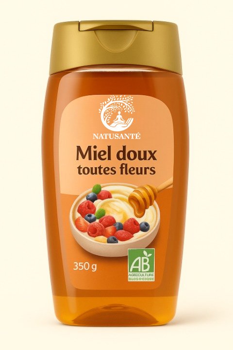Miel doux bio toutes fleurs