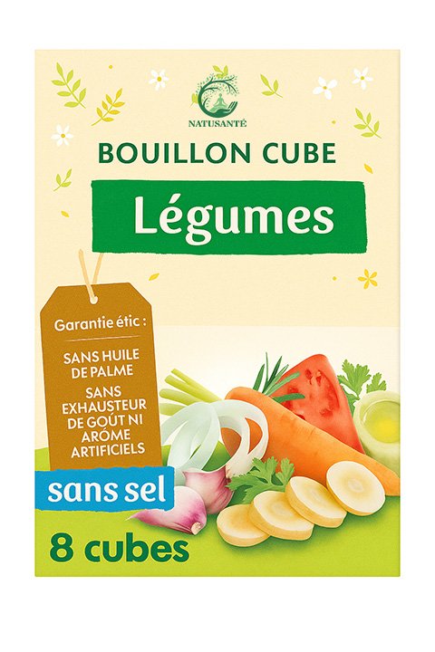 Bouillon cube légumes sans gluten - bio