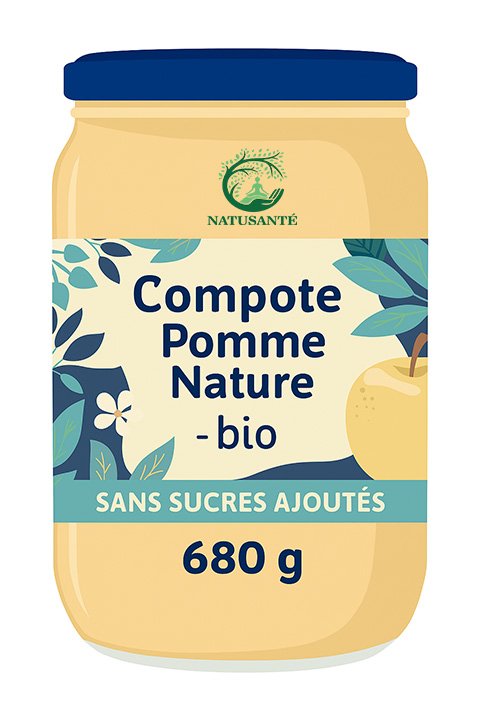 Compote pomme nature - bio