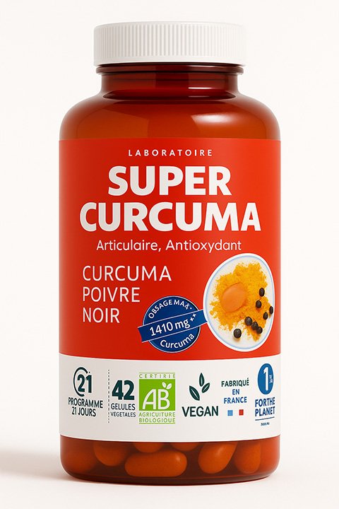 Gélule végétale Super Curcuma - Antioxydant Articulaire - bio