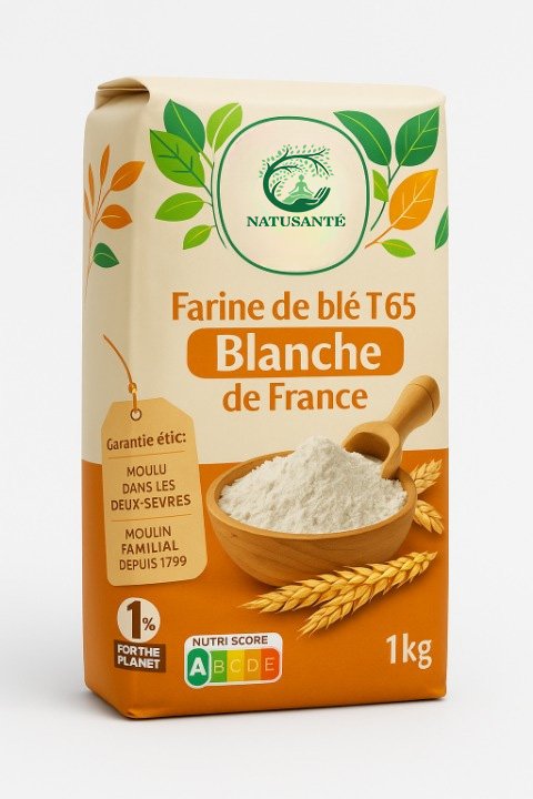 Farine de blé blanche T 65 - bio