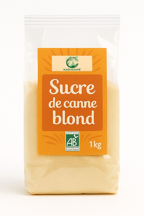 Sucre de canne blond - 1KG