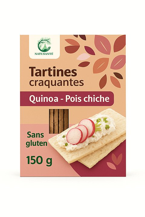 Tartines Craquantes Quinoa Pois chiche sans gluten - bio