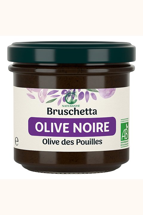 Bruschetta olives noires bio