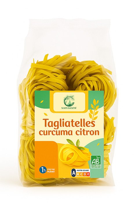 Tagliatelles curcuma citron - bio