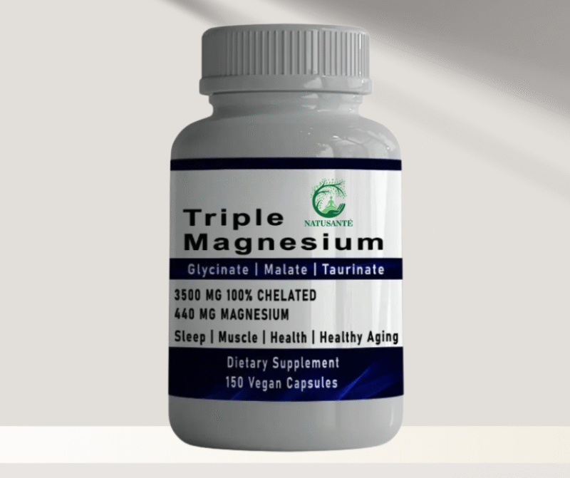 Triple Magnésium Glycinate, Malate, Taurinate, 150 capsules