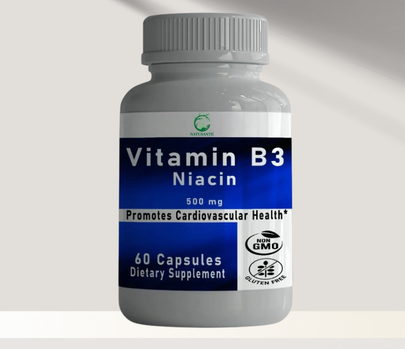Vitamine B3 ou Niacine  500mg,  60 capsules