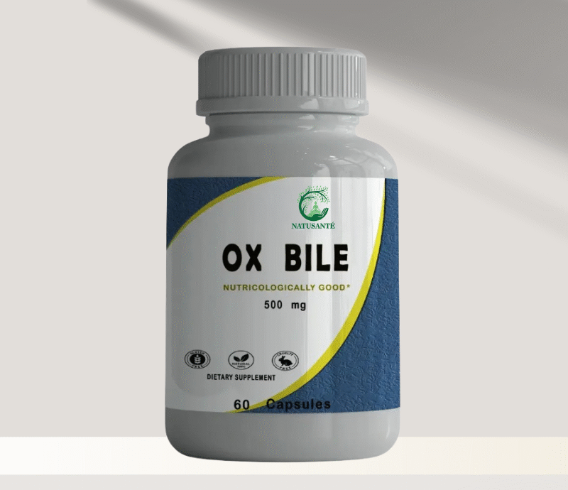 Bile de bœuf (Ox Bile) 500 mg, 60 capsules