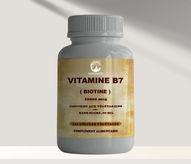 Biotine ou Vitamine B7  10000 mcg,  120 capsules