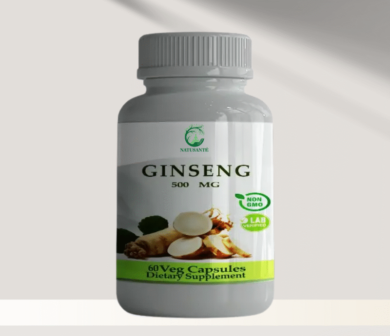 Ginseng  500 mg.  60 capsules