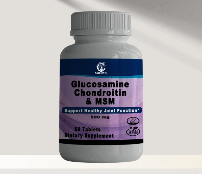 Glucosamine, Chondroïtine, & MSM,          500 mg  60 tablettes